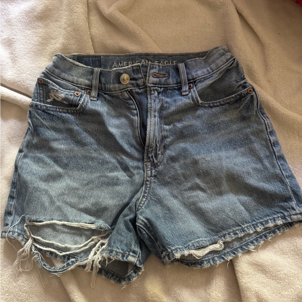 American Eagle high rise denim shorts